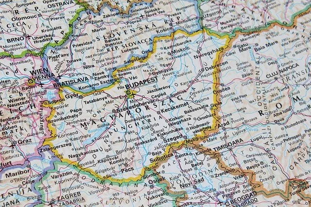 mapa Hungria