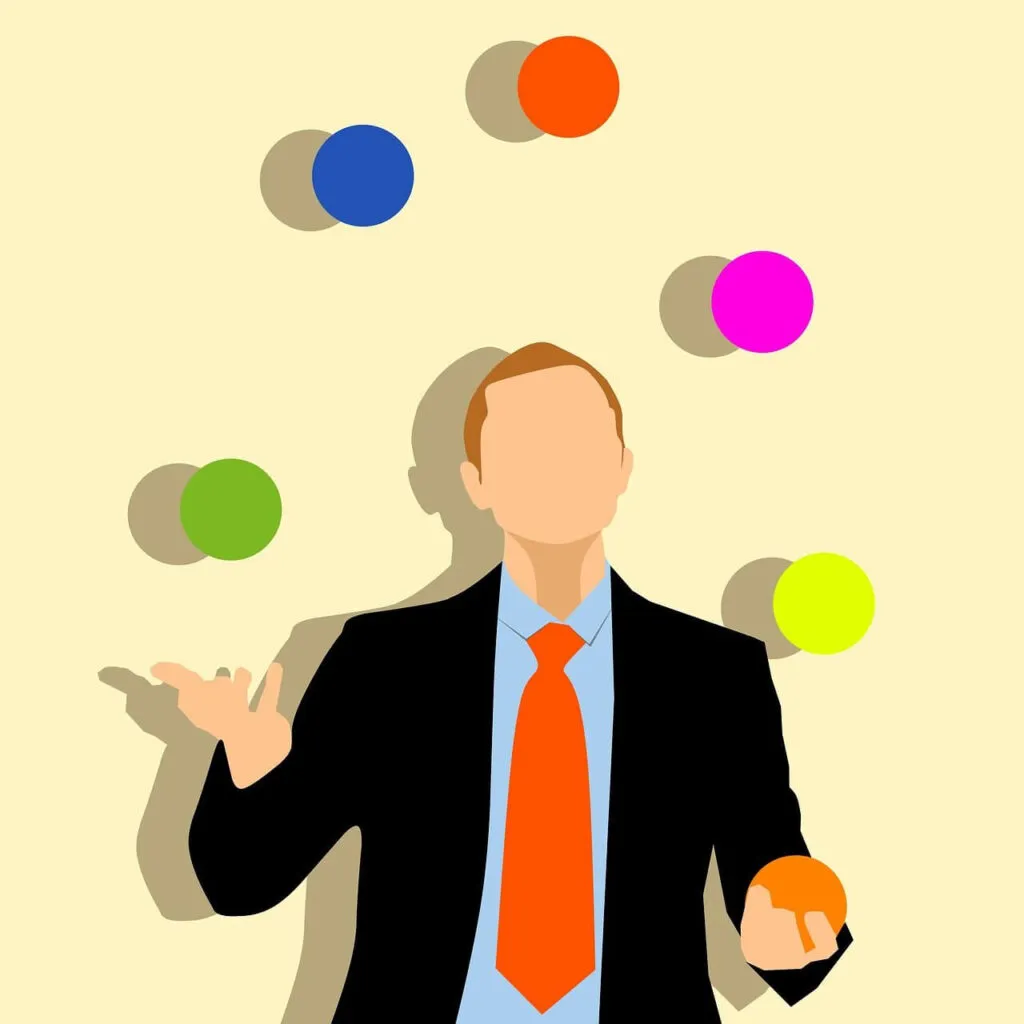 trabajador pelotas colores muchas tareas 1024x1024